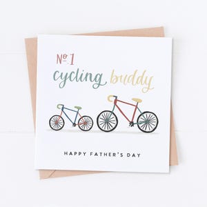 Carte de cyclisme pour la fête des pères, carte de cyclisme pour papa, joyeuse fête des pères. Première carte de fête des pères, spéciale papa, 1ère fête des pères, papa n°1