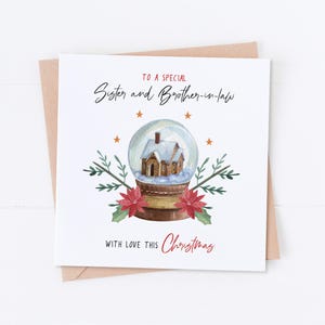 Carte de Noël beau-sœur et beau-frère, Joyeux Noël, carte de soeur, carte de beau-frère, carte de frère, carte de belle-soeur