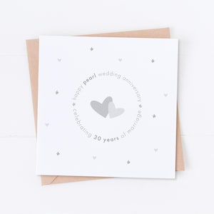 Carte 30e anniversaire de mariage, Anniversaire de mariage perle, Joyeux anniversaire, Spécial couple, Cadeau pour couple
