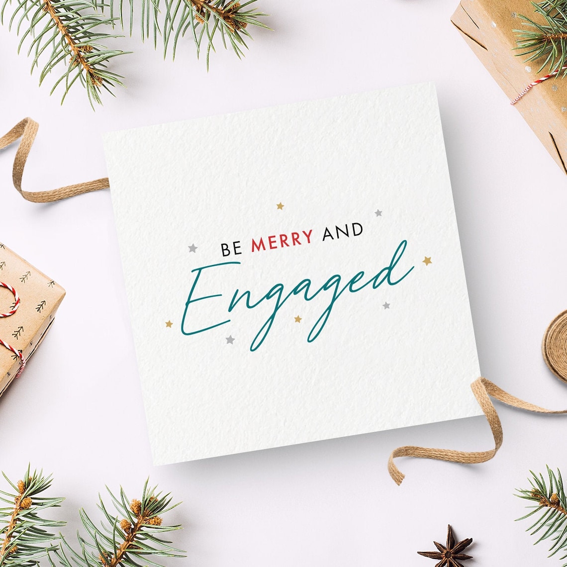 Engagement Christmas 1st Christmas as a Fiance Couple Card | Etsy