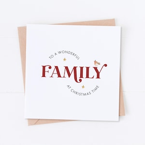 Wonderful Family Christmas Card, Merry Christmas, Special Family Christmas Card, Son and Daughter-in-law, Daughter and Son-in-law
