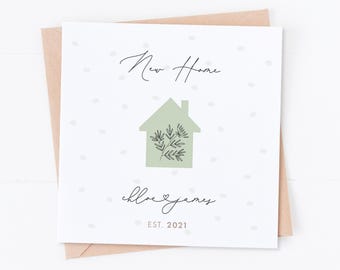 Personalised Floral New Home Card, Congratulations Card, Moving House Card, Happy New Home, Homeowners, Home Sweet Home, First Home