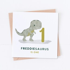 Anniversaire dinosaure T-Rex personnalisé, premier anniversaire, anniversaire dinosaure, anniversaire d'enfant, carte fille, carte fils, 1, 2, 4, 5, 6, 7