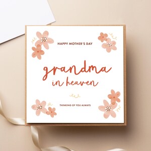 Carte pour la fête des Mères de grand-mère céleste - Souhaits célestes d'anniversaire