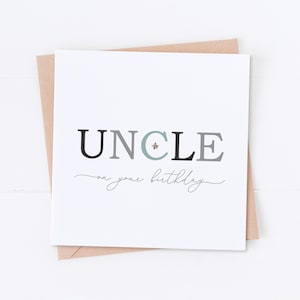 Oncle pour votre anniversaire, joyeux anniversaire, anniversaire oncle, cadeau pour lui, son anniversaire, carte d'anniversaire, carte oncle, meilleur oncle
