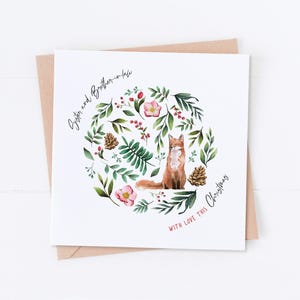 Carte de Noël rustique pour beau-frère et soeur, joyeux Noël, carte pour soeur, carte pour beau-frère, carte pour frère, carte pour belle-soeur