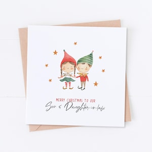 Son and Daughter-in-law Christmas Card, Merry Christmas, Daughter Card, Son Card, Daughter and Son-in-law Card, Happy Christmas