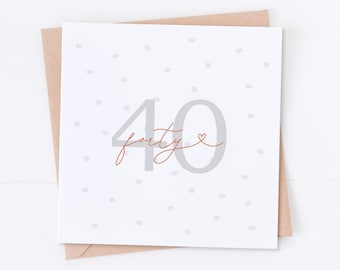 Carte de 40e anniversaire, carte d'anniversaire pour elle, anniversaire de femme, joyeux anniversaire, 18e anniversaire, 21e, 30e, 50e, 60e