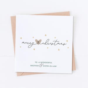 Carte de Noël beau-frère et belle-soeur, Joyeux Noël, carte de frère, carte de belle-soeur, carte de soeur, carte de beau-frère