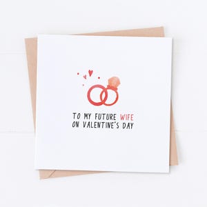 Carte de Saint-Valentin future épouse, Saint-Valentin heureuse, carte de fiancée, carte de Saint-Valentin