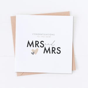 Mrs and Mrs Card, Wedding Day Card, Congratulations on your Wedding Day, Celebration Card, Mr and Mr, Mr and Mrs
