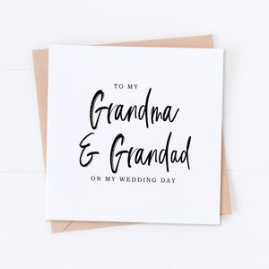 Grands-parents le jour de mon mariage, Grand-mère et grand-père, Carte le jour, Carte des grands-parents, Carte de mariage, Merci de mariage