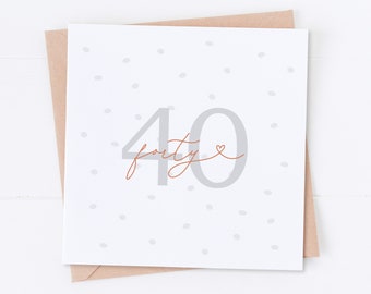 40th Birthday Card, Birthday Card for Her, Female Birthday, Happy Birthday, 18th Birthday, 21st, 30th, 50th, 60th