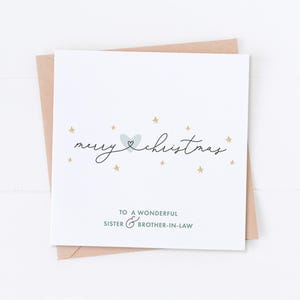 Carte de Noël beau-sœur et beau-frère, Joyeux Noël, carte de soeur, carte de beau-frère, carte de frère, carte de belle-soeur