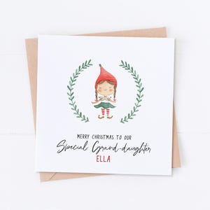 Personalised Granddaughter Christmas Card, Special Granddaughter, Daughter Card, Merry Christmas, Niece Christmas, Sister Christmas