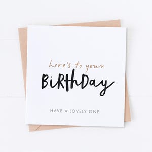 Sister Birthday Card, Here's to Your Birthday, Happy Birthday, Gift for Her, Her Birthday, Birthday Card, Sister Card