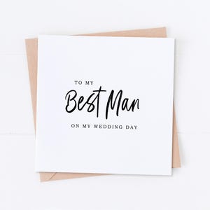 Meilleur homme le jour de mon mariage, carte le jour, carte meilleur homme, carte de mariage, merci de mariage, meilleur homme merci