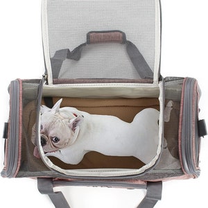 Cat Carrier Airline-Approved Travel Pet Carrier, Dog Carrier,Suitable for Small and Medium-Sized Cats and Dogs, Pink