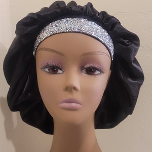 Boujee Designer Bonnets  Silk hair bonnets, Hair bonnet, Head scarf styles