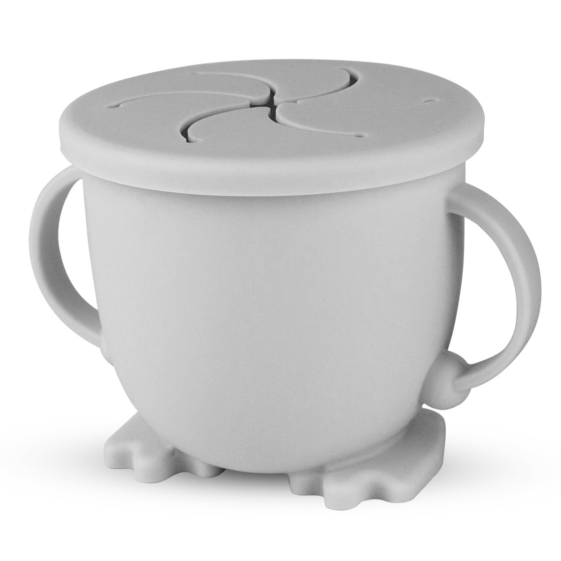 Toddler Spill Proof Snack Cup Silicone BPA Free Soft Feel With Handles