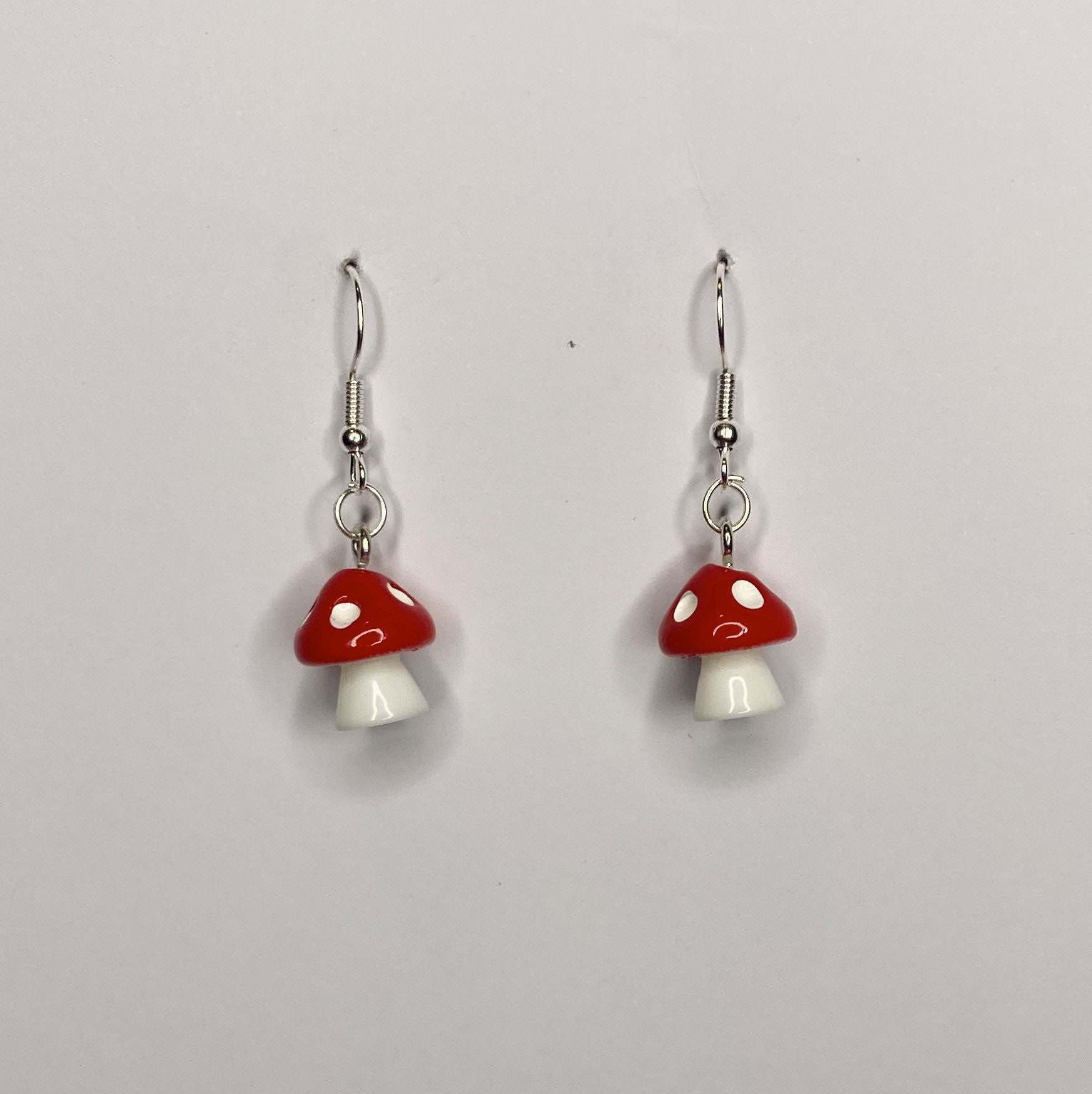 Mini Mushroom Earrings Etsy