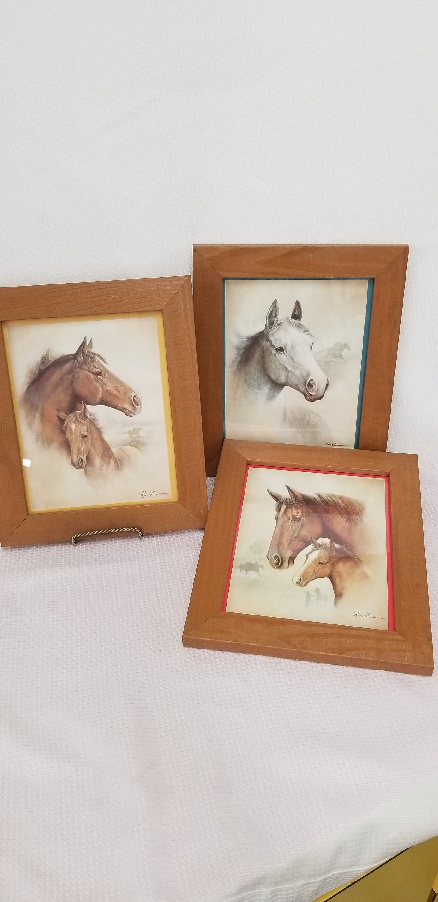 3 Ruane Manning Wood Framed Horse Prints Etsy