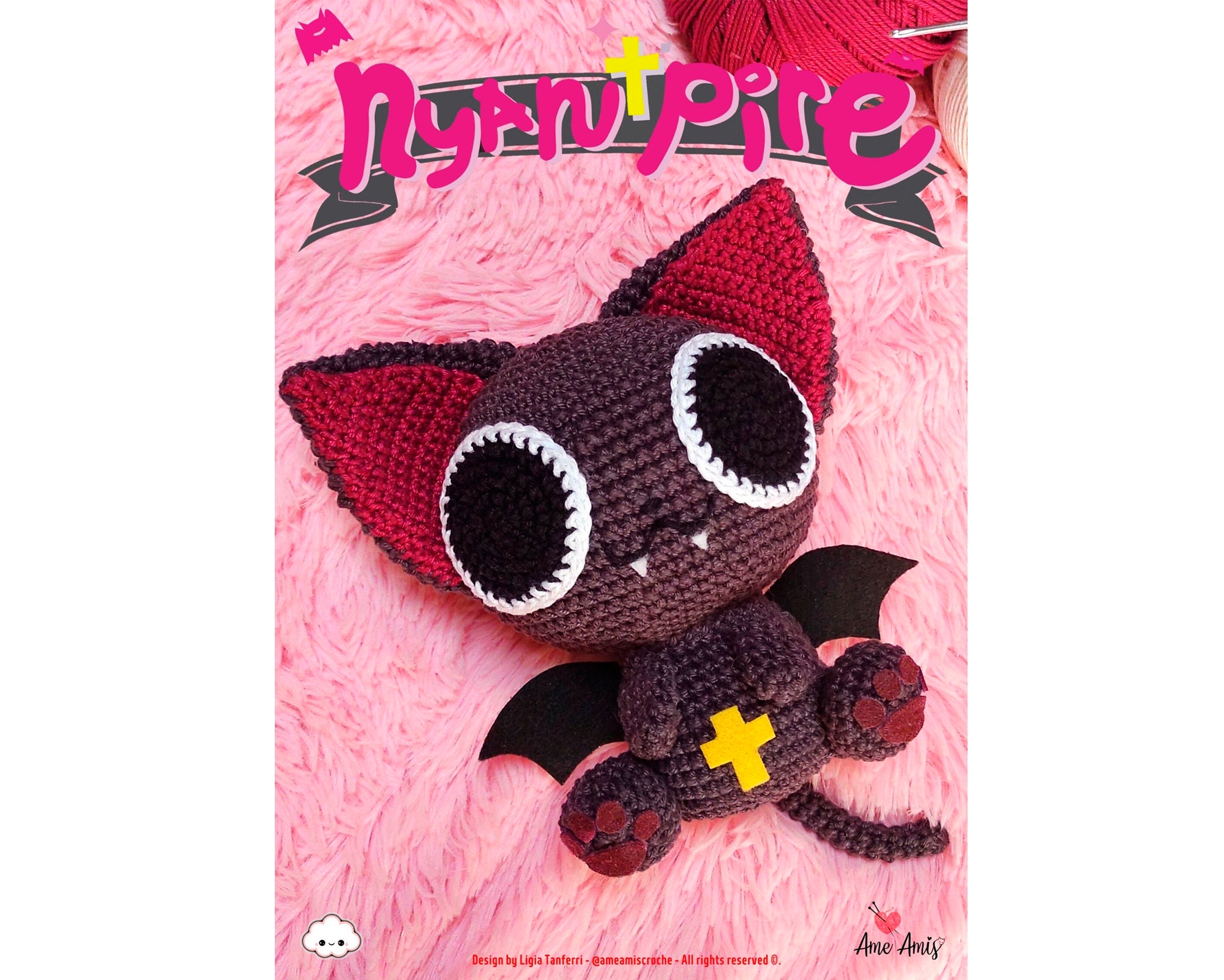 Nyanpire Amigurumi Pattern Vampire Cat Cute Anime Crochet - Etsy