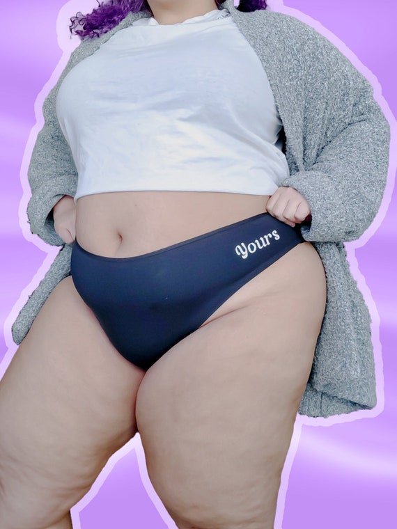 Plus Size Underwear Cotton Cheeky Hipster. Text Panties yours