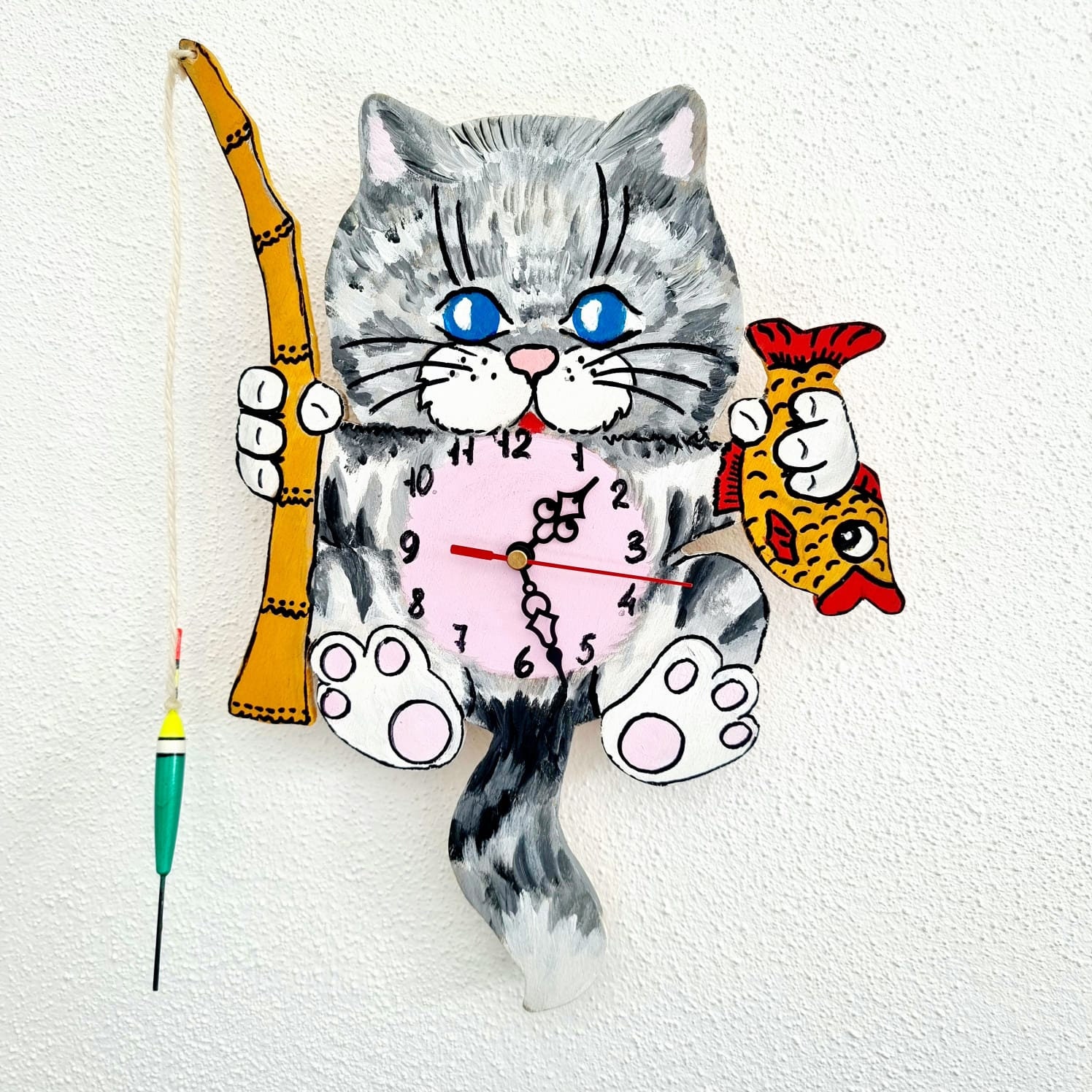 Cats Wall Clock Wall Clock Children's Room Cat Cat Etsy UK