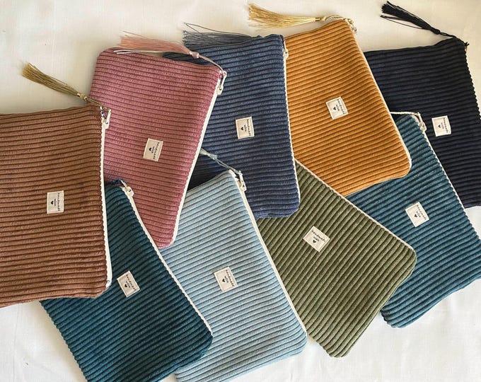 Small corduroy pouch
