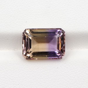 6.35 Ct Natural Ametrine Emerald Cut, Best Quality, Fine Cut grade Unheated, Faceted Ametrine, Loose Gemstone, Anniversary, Wedding Ring