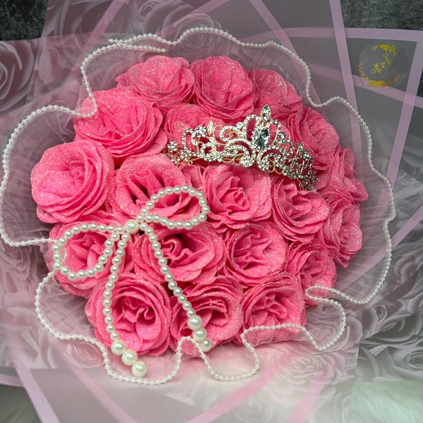Glitter Roses Bouquet - Etsy UK