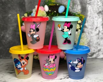 Easter Colour Changing Mini Cups for kids,16 OZ cup, Easter kids cup,mini tumbler, kids cold cup