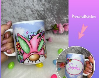 Personalised Easter Gonk/Gnome Mug | Gonk Lover Gift | Gnome Lover Gift | Easter Rabbit, Gonk mug, easter gift.