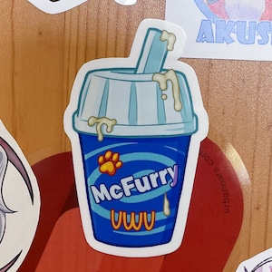 McFurry Sticker | ca. 45x70mm | McFlurry Parody Sticker Design | Furry NFSW Sticker
