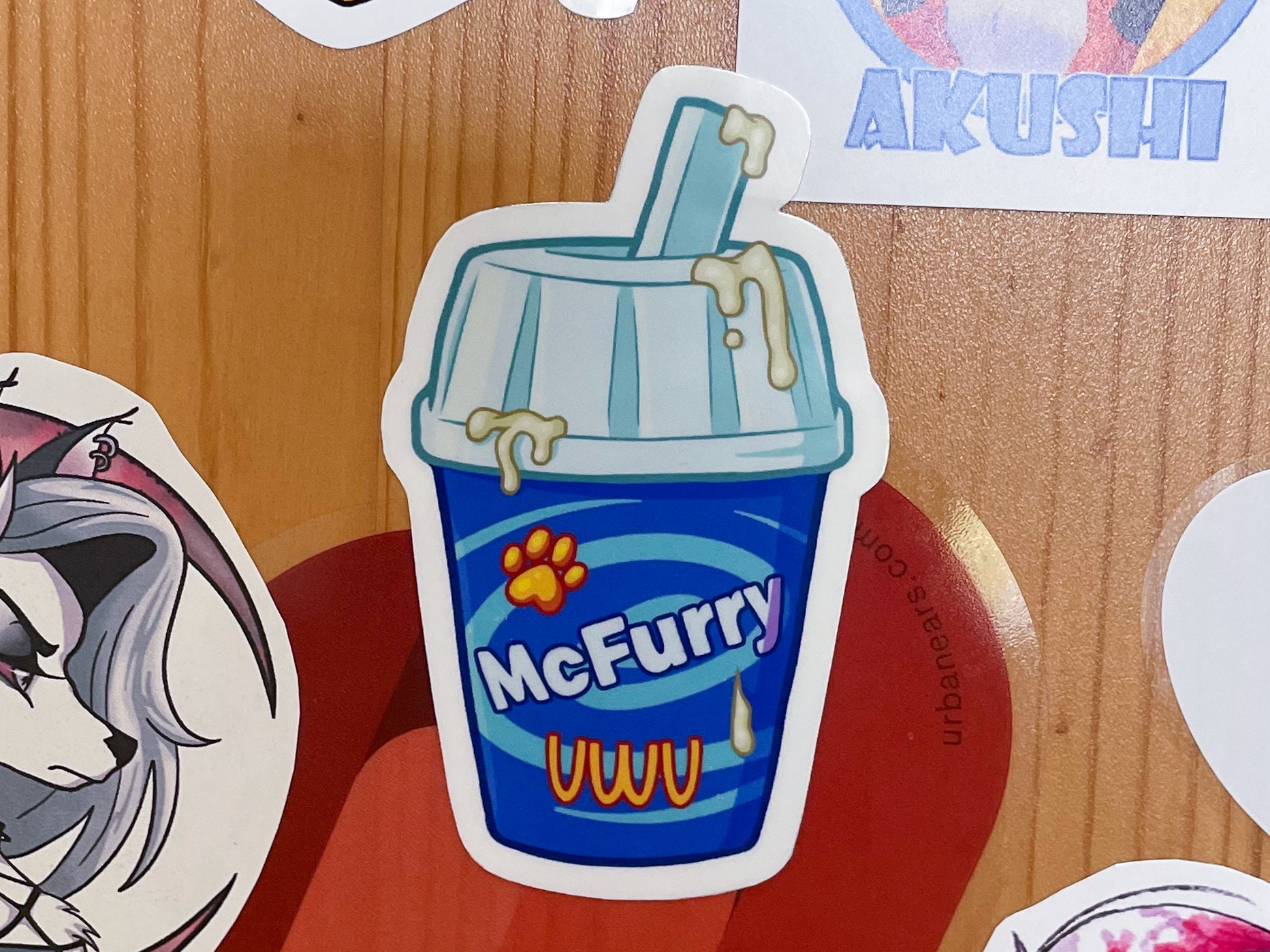 Mcfreaky Sticker Mcfurry Sticker | Ca. 45x70mm | Mcflurry Parody Sticker Design | Furry ...