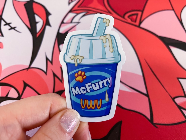 Mcfreaky Sticker Mcfurry Sticker | Ca. 45x70mm | Mcflurry Parody Sticker Design | Furry ...