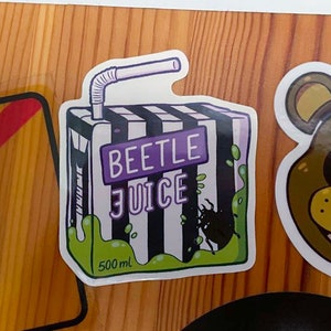 Beetlejuice Sticker | 50x60mm | Tim Burton | Betelgeuse | Halloween | Horror Movie | Lydia Deetz