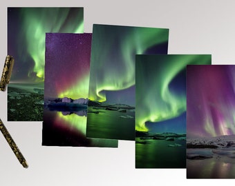 Picture Postcards - Iceland Northern Lights - Aurora Borealis Photography