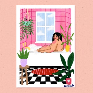 Comfort A5 A4 A3 print | fat liberation body positive cozy joyful illustration