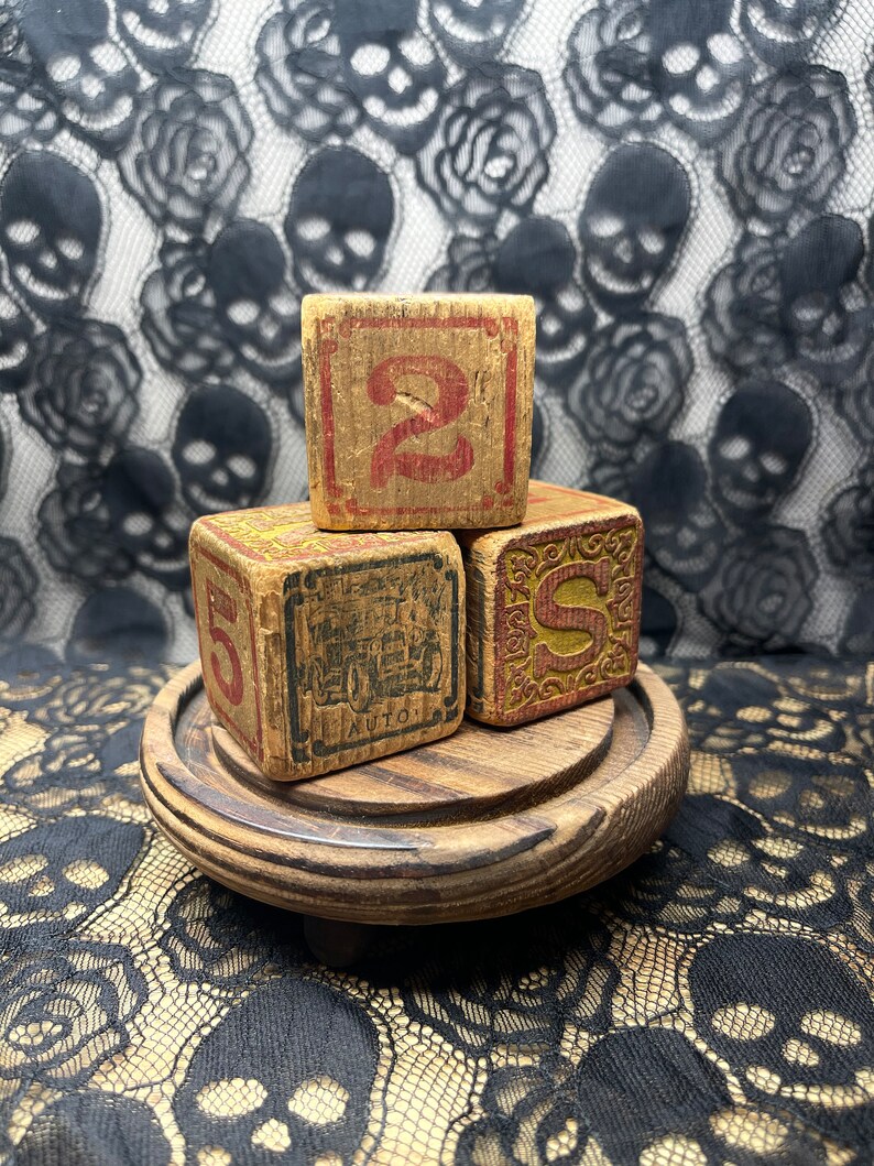 Vintage Kids Wooden Block Display/ Vintage Display - Etsy