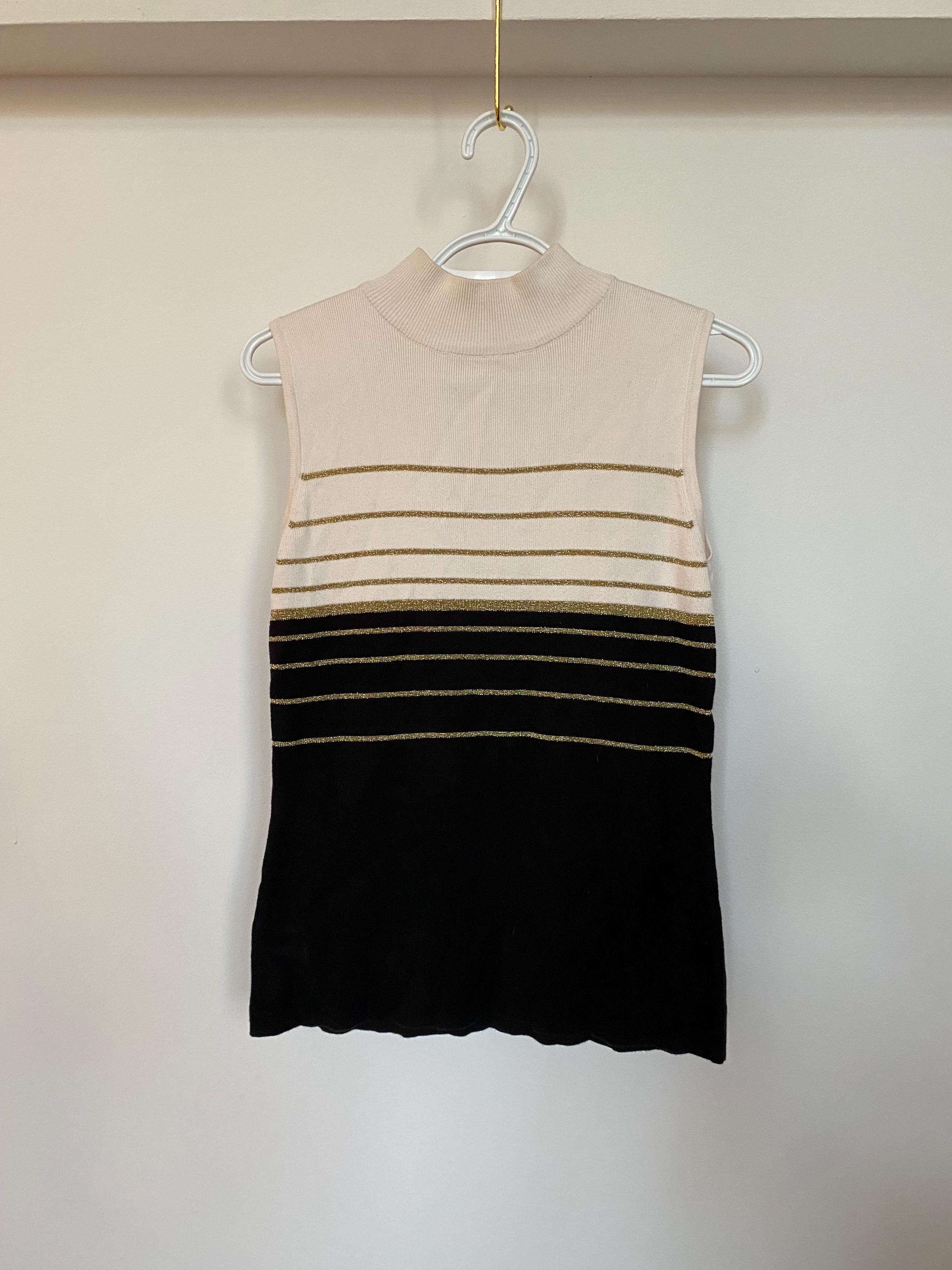 90s Knit Mockneck Top (M) | Vest, Minimal, Holiday, Knitwear