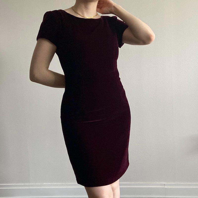 Velvet Annie Dress- Burgundy