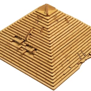 Puzzle Box For Adults And Kids The Quest Pyramid Logical Mind Game Mechanical IQ Puzzle Escape Room Wooden Brain Teaser Trick Secret Box