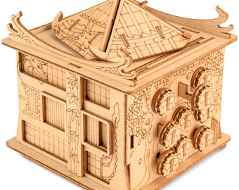 ESC WELT House of Dragon - Wooden Puzzle Box That Can be Creative Gift Packaging. The Escape Room Experience in a Handy Format by EscapeWelt