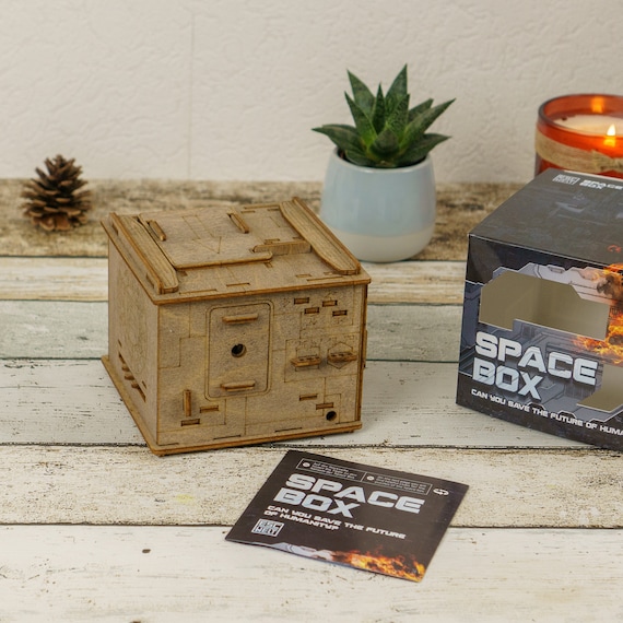 ESC WELT Space Box - Quest Logical Mind Game Mechanical Puzzle Escape Room Wooden Brainteaser Puzzle Box For Adults Trick Secret Box