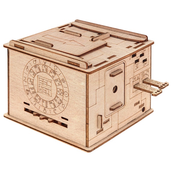 ESC WELT Space Box Wooden Puzzle Box With Hidden Compartments 3D Puzzles  for Adults Advanced Wooden Brain Teaser Puzzle Box 