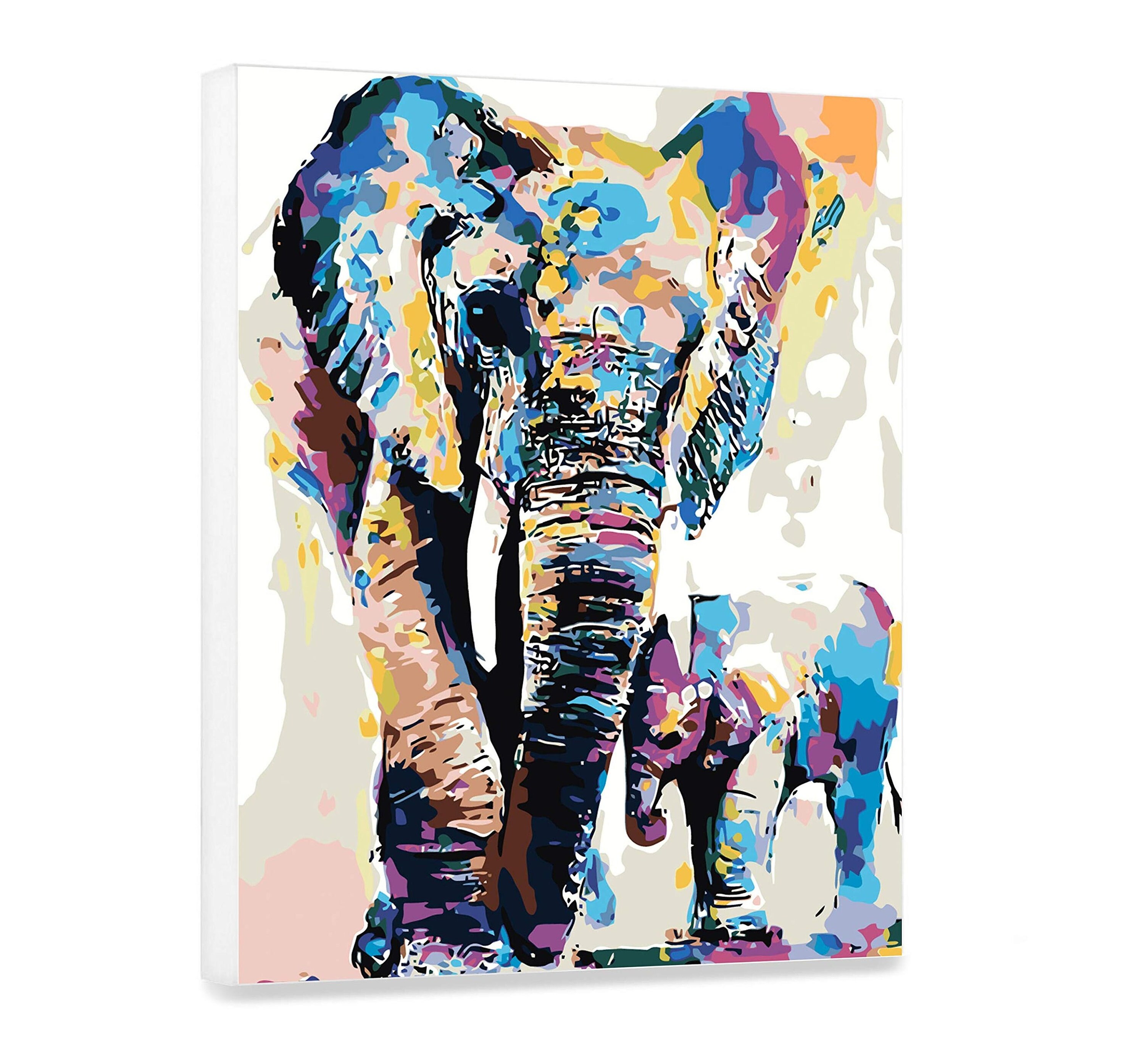 Elephant Acrylic Painting Home Decor Pop Art Paint By Numbers Etsy