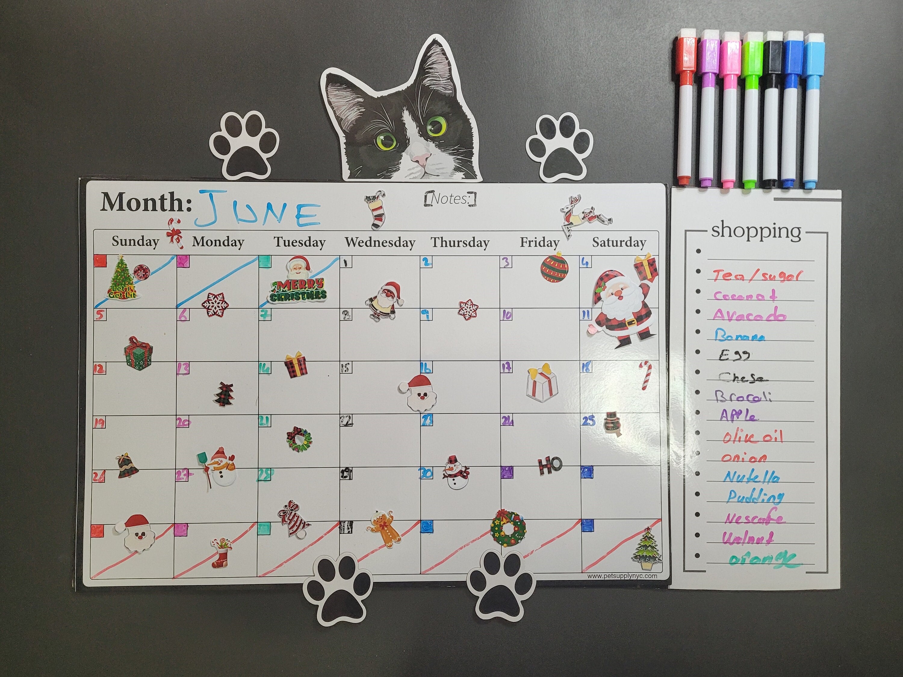 Calendar Refrigerator Calendar 2023 Dry Erase Calendar White