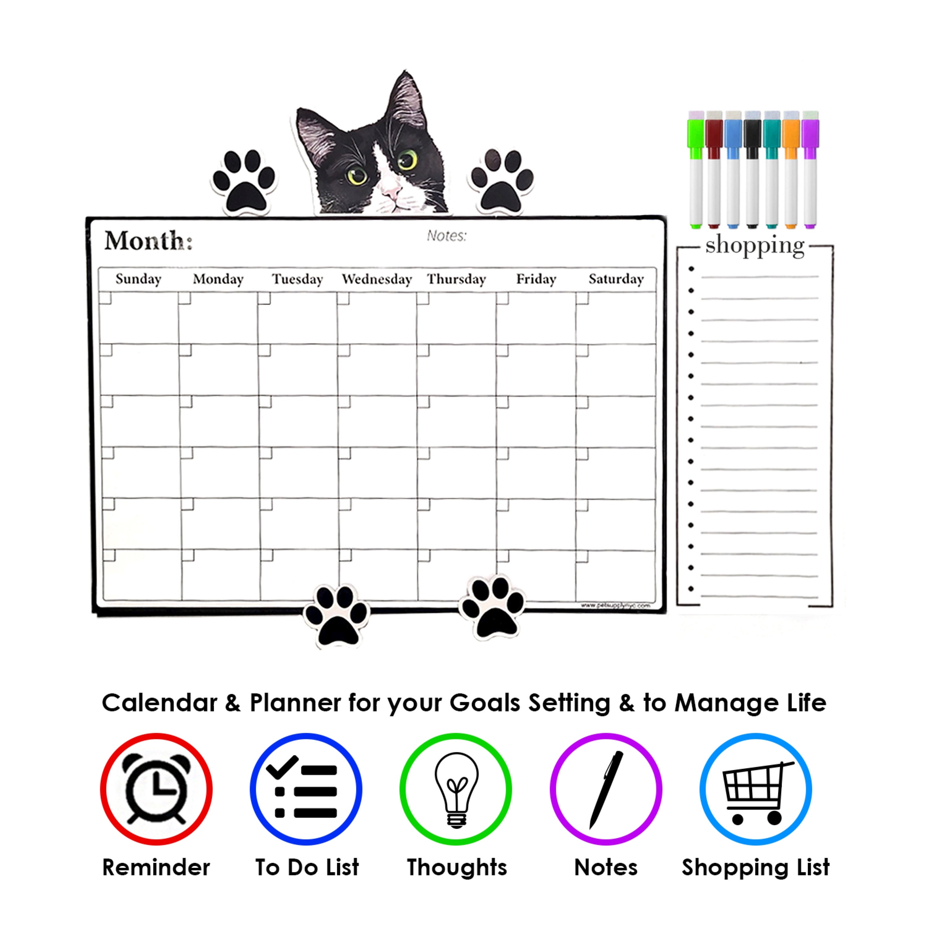 calendar-magnetic-refrigerator-calendar-2023-dry-erase-calendar-white